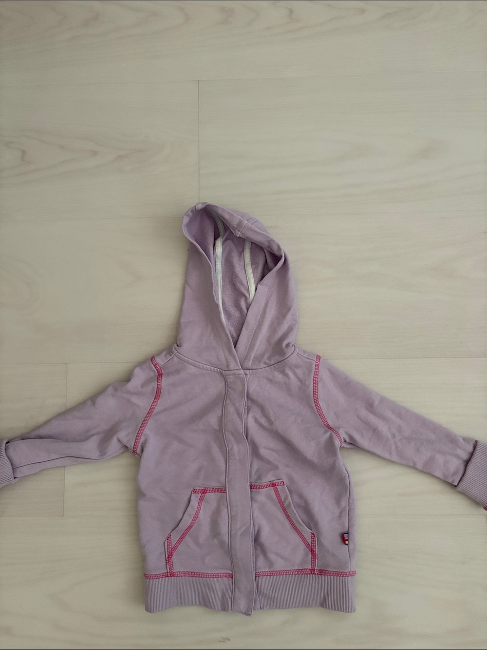 Magnetic Me Lavender Hooded Magnetic Sweatshirt with Pink Stitching, 3T